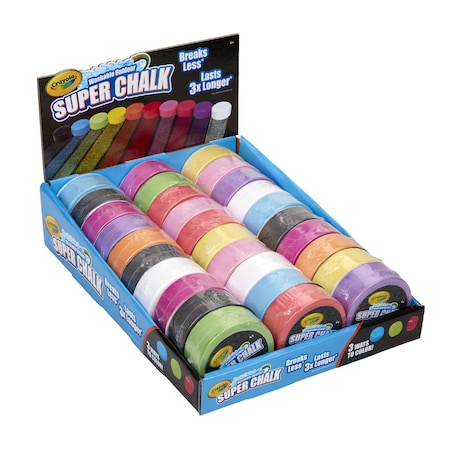 Crayola Washable Outdoor Super Chalk Tray, 30PK 51-1668